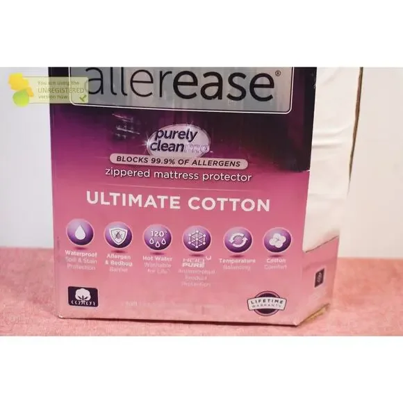 Allerease Full Ultimate Cotton Waterproof Allergen Mattress Protector* - Picture 2 of 7